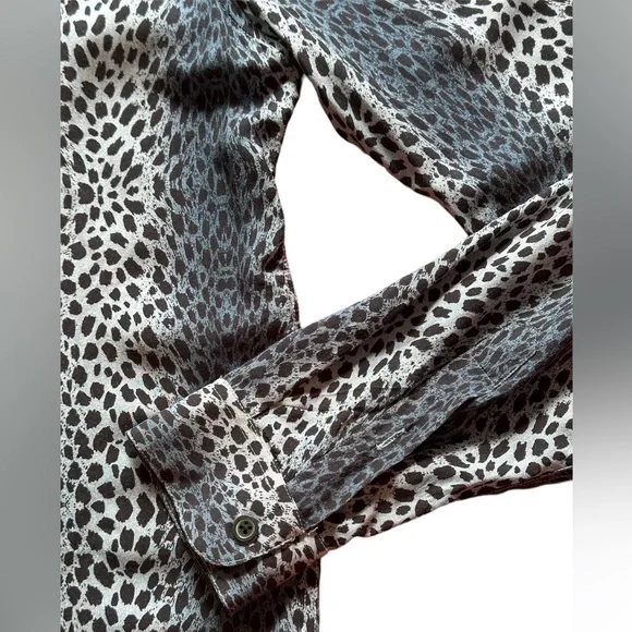 Topman Leopard Print Long Sleeve Button Down. Men’s XL - Picture 5 of 8